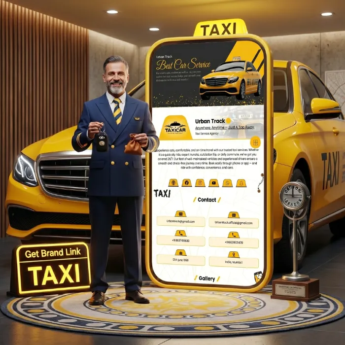 Taxi service app mockup